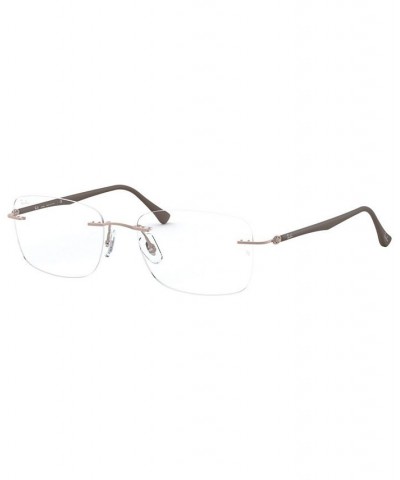 RX8725 Unisex Rectangle Eyeglasses Brown $33.60 Unisex