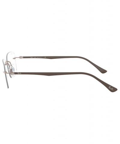 RX8725 Unisex Rectangle Eyeglasses Brown $33.60 Unisex