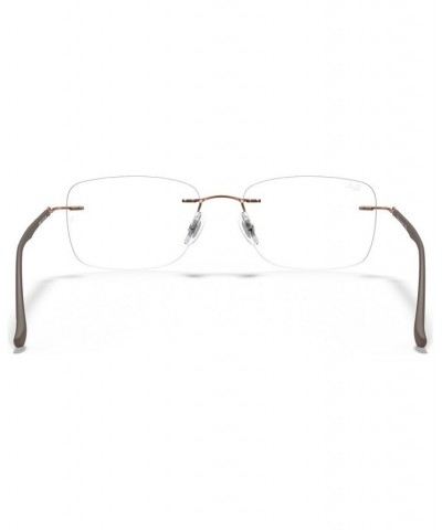 RX8725 Unisex Rectangle Eyeglasses Brown $33.60 Unisex