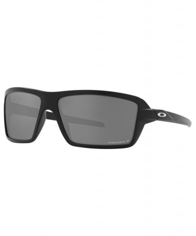 Men's Polarized Sunglasses OO9129 Cables 63 Matte Black $36.10 Mens