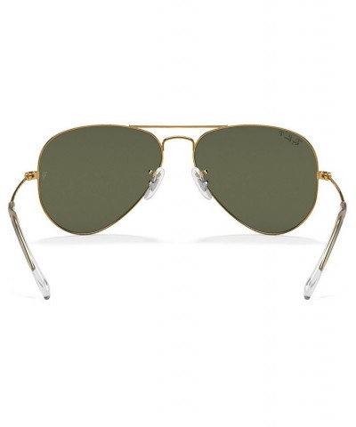 Polarized Sunglasses RB3025 AVIATOR CLASSIC BLACK MATTE/GREEN POLAR $40.47 Unisex