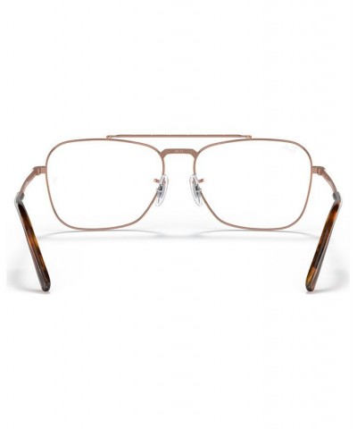 Unisex Square Eyeglasses RX3636V55-O Rose Gold Tone $48.33 Unisex