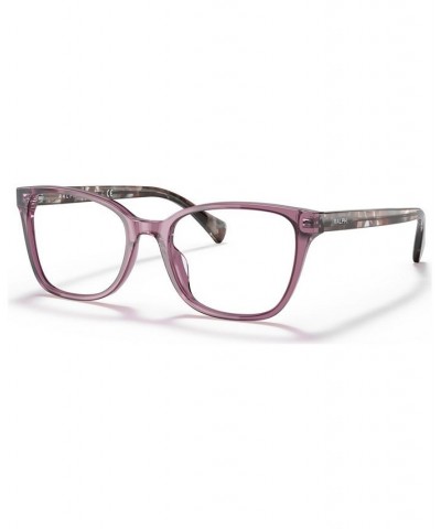 Women's Pillow Eyeglasses RA7137U Shiny Transparent Violet $29.21 Womens