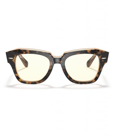 Unisex State Street Blue Light Sunglasses RB2186 49 HAVANA ON TRASPARENT LIGHT BROWN $53.04 Unisex