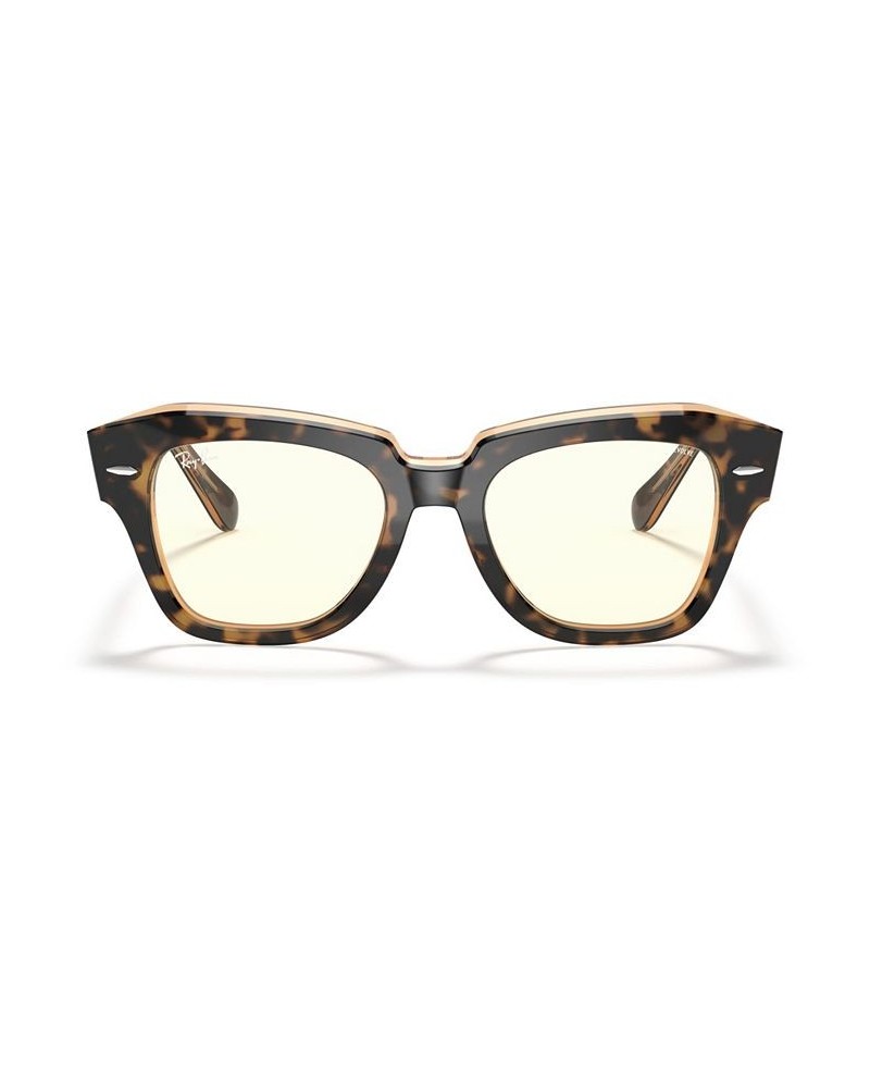 Unisex State Street Blue Light Sunglasses RB2186 49 HAVANA ON TRASPARENT LIGHT BROWN $53.04 Unisex