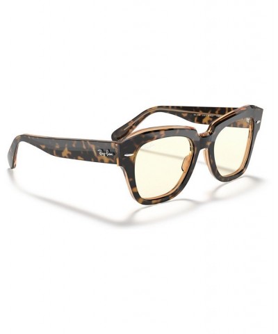 Unisex State Street Blue Light Sunglasses RB2186 49 HAVANA ON TRASPARENT LIGHT BROWN $53.04 Unisex