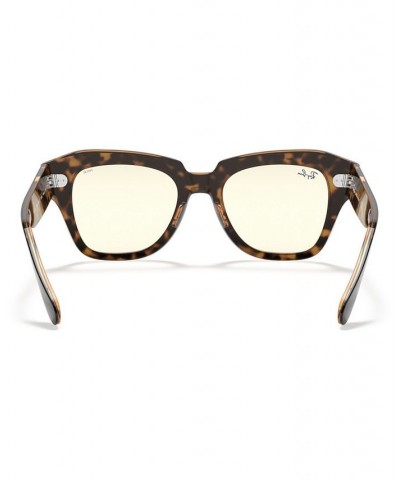 Unisex State Street Blue Light Sunglasses RB2186 49 HAVANA ON TRASPARENT LIGHT BROWN $53.04 Unisex