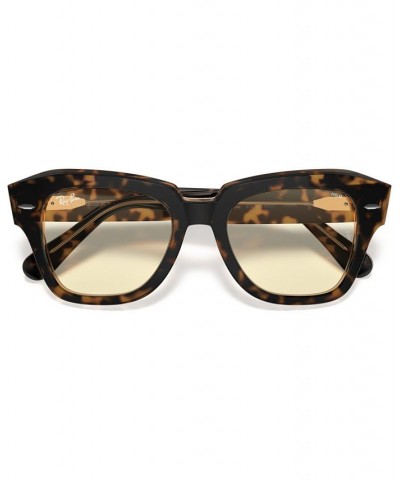 Unisex State Street Blue Light Sunglasses RB2186 49 HAVANA ON TRASPARENT LIGHT BROWN $53.04 Unisex