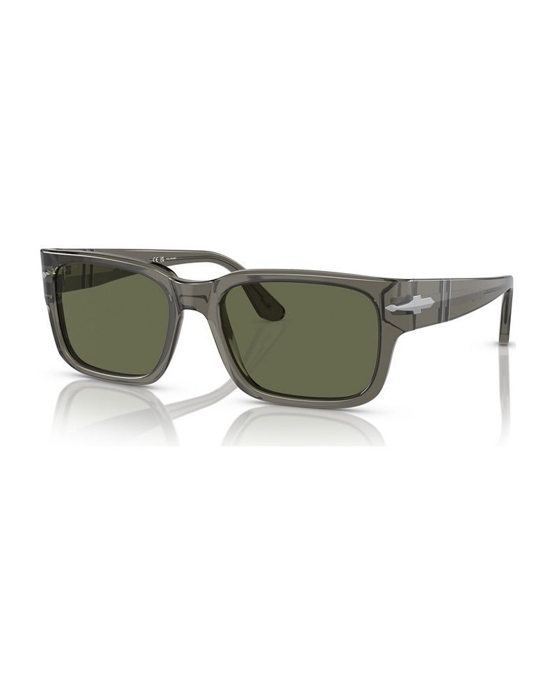 Men's Polarized Sunglasses 0PO3315S963R55W 55 Transparent Taupe Gray $40.37 Mens