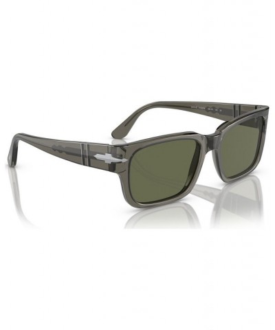 Men's Polarized Sunglasses 0PO3315S963R55W 55 Transparent Taupe Gray $40.37 Mens