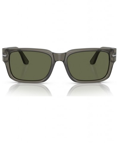 Men's Polarized Sunglasses 0PO3315S963R55W 55 Transparent Taupe Gray $40.37 Mens