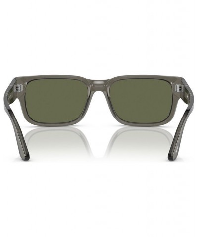 Men's Polarized Sunglasses 0PO3315S963R55W 55 Transparent Taupe Gray $40.37 Mens