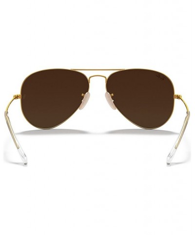 Sunglasses RB3025 AVIATOR MIRROR Gold Matte/Green Mirror $41.36 Unisex