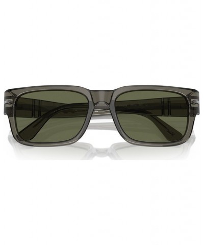 Men's Polarized Sunglasses 0PO3315S963R55W 55 Transparent Taupe Gray $40.37 Mens