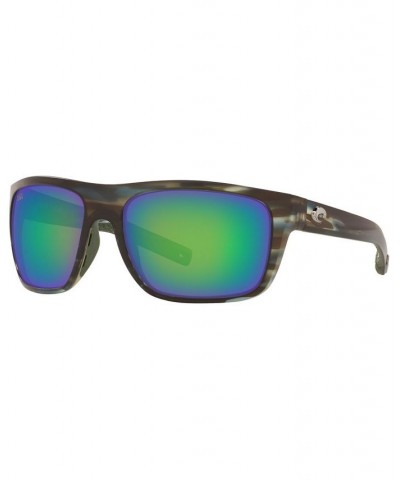 Men's Broadbill Polarized Sunglasses 253 MATTE REEF/GREEN MIRROR 580G $85.20 Mens