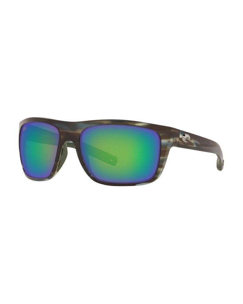 Men's Broadbill Polarized Sunglasses 253 MATTE REEF/GREEN MIRROR 580G $85.20 Mens