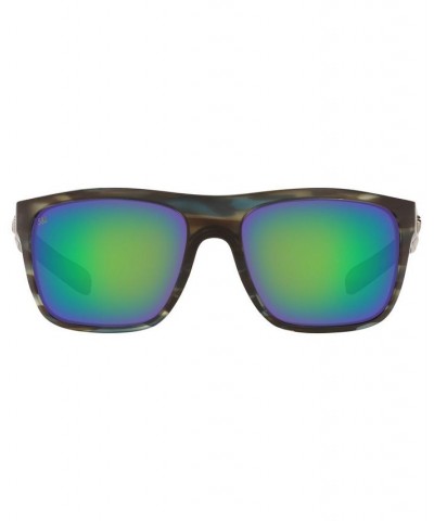 Men's Broadbill Polarized Sunglasses 253 MATTE REEF/GREEN MIRROR 580G $85.20 Mens