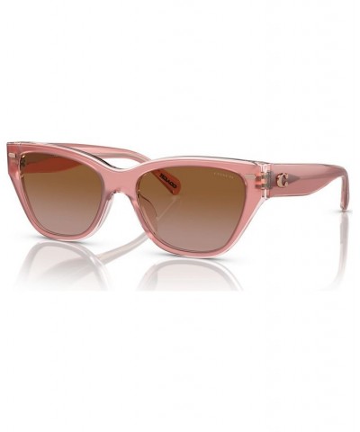 Women's Sunglasses HC8370U54-Y 54 Milky Pink/Transparent Pink $34.77 Womens