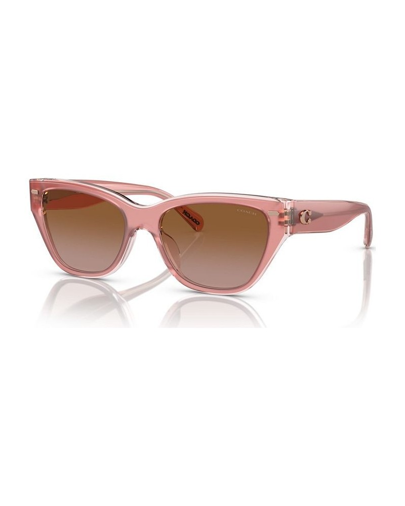 Women's Sunglasses HC8370U54-Y 54 Milky Pink/Transparent Pink $34.77 Womens