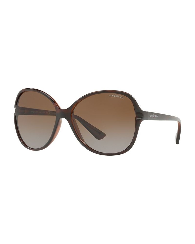 Polarized Sunglasses HU2001 60 BROWN/BROWN POLARIZED $30.94 Unisex