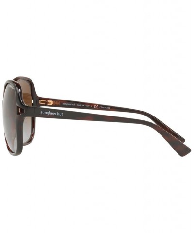 Polarized Sunglasses HU2001 60 BROWN/BROWN POLARIZED $30.94 Unisex