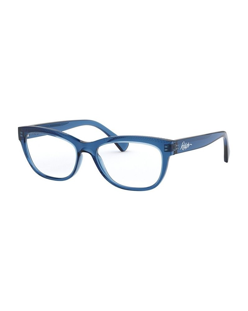 RA7113 Women's Pillow Eyeglasses Shiny Transparent Blue $37.80 Womens