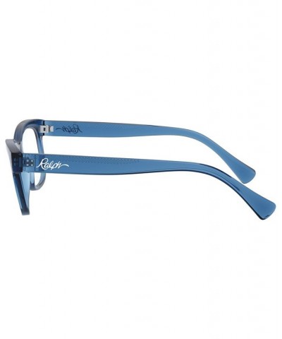 RA7113 Women's Pillow Eyeglasses Shiny Transparent Blue $37.80 Womens