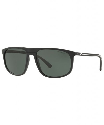 Sunglasses EA4118 59 BLACK RUBBER / GREEN $20.79 Unisex