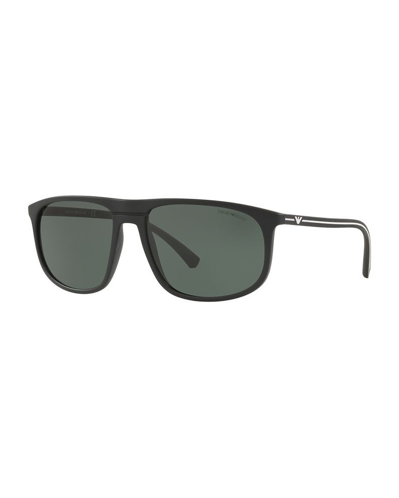 Sunglasses EA4118 59 BLACK RUBBER / GREEN $20.79 Unisex