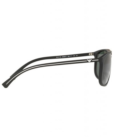 Sunglasses EA4118 59 BLACK RUBBER / GREEN $20.79 Unisex