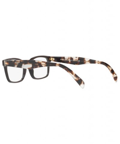 Women's Rectangle Low Bridge Fit Eyeglasses PR 18TVF Brown $64.20 Womens