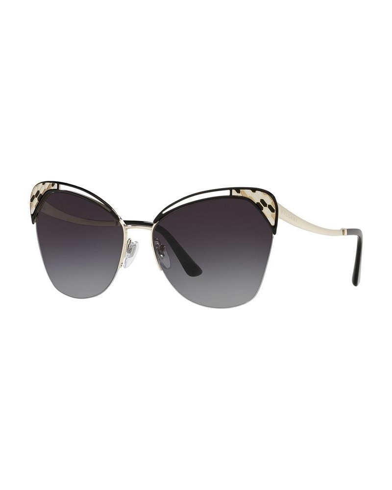 Women's Sunglasses BV6161 60 PALE GOLD/BLACK/GREY GRADIENT $62.79 Womens