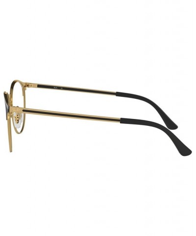 RX6375 Unisex Round Eyeglasses Gold Blk $26.56 Unisex