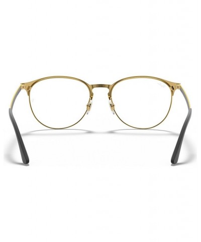 RX6375 Unisex Round Eyeglasses Gold Blk $26.56 Unisex