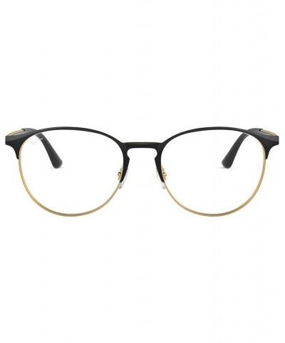 RX6375 Unisex Round Eyeglasses Gold Blk $26.56 Unisex