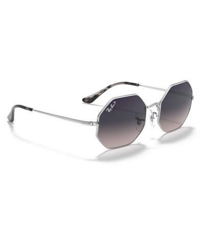 Unisex OCTAGON Polarized Sunglasses RB1972 54 SILVER/BLUE GRADIENT POLAR $59.64 Unisex