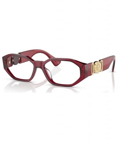 Men's Irregular Eyeglasses VE3320U Transparent Red $46.50 Mens