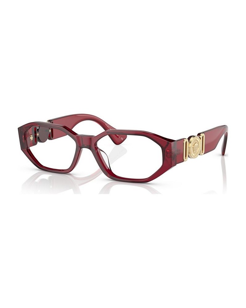 Men's Irregular Eyeglasses VE3320U Transparent Red $46.50 Mens