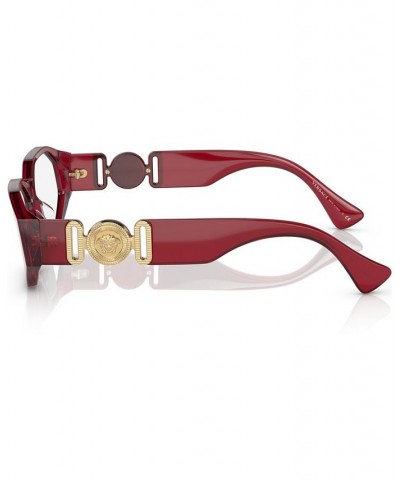 Men's Irregular Eyeglasses VE3320U Transparent Red $46.50 Mens