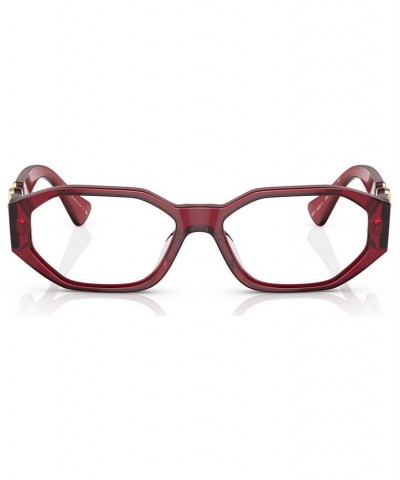 Men's Irregular Eyeglasses VE3320U Transparent Red $46.50 Mens