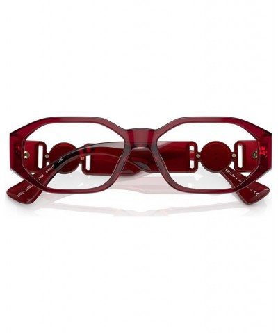 Men's Irregular Eyeglasses VE3320U Transparent Red $46.50 Mens