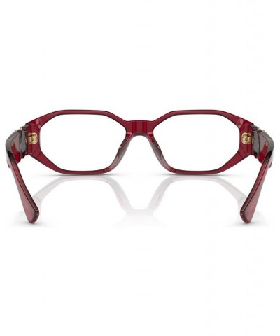 Men's Irregular Eyeglasses VE3320U Transparent Red $46.50 Mens