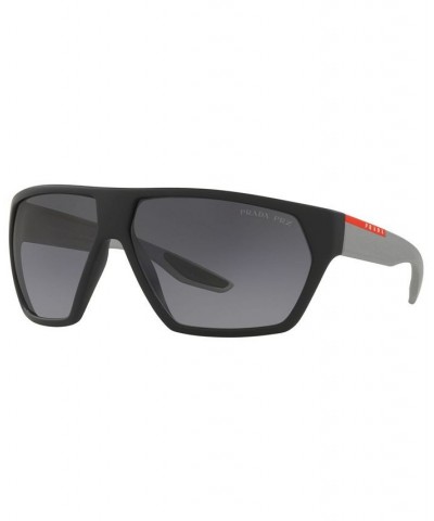 Men's Polarized Sunglasses PS 08US 67 BLACK RUBBER/POLAR GREY GRADIENT $27.44 Mens