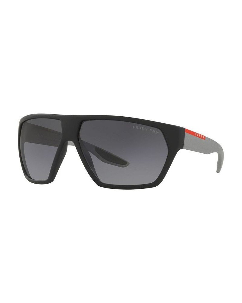 Men's Polarized Sunglasses PS 08US 67 BLACK RUBBER/POLAR GREY GRADIENT $27.44 Mens