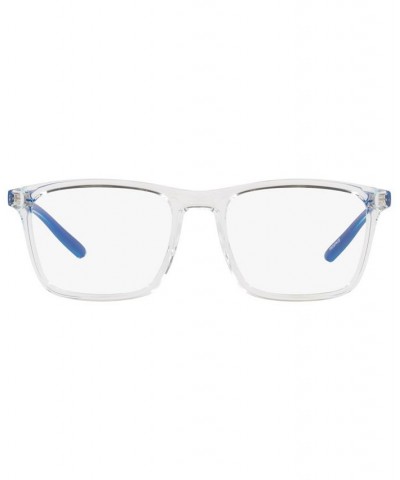 AN7209 Frog Face Unisex Rectangle Eyeglasses Matte Navy Blue $24.92 Unisex