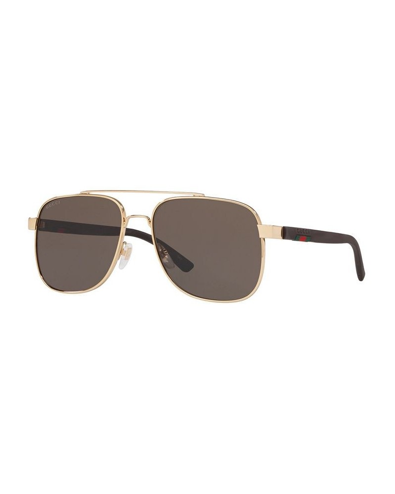 Sunglasses GG0422S 60 GOLD SHINY / BROWN $74.87 Unisex