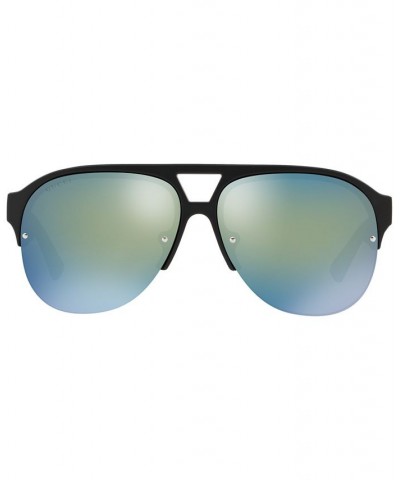 Sunglasses GG0170S BLACK MATTE / BLUE MIRROR $100.05 Unisex