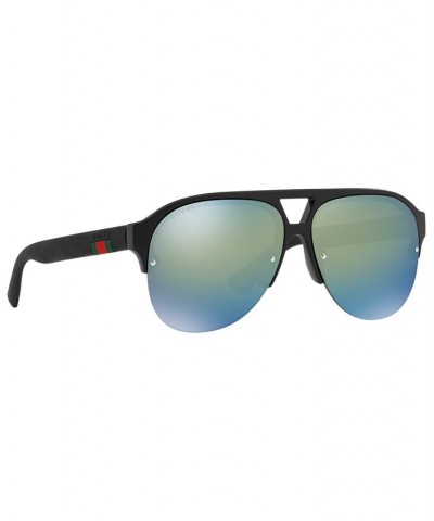 Sunglasses GG0170S BLACK MATTE / BLUE MIRROR $100.05 Unisex