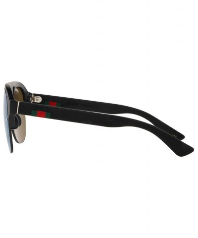 Sunglasses GG0170S BLACK MATTE / BLUE MIRROR $100.05 Unisex