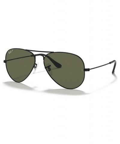 Polarized Sunglasses RB3025 AVIATOR CLASSIC BLACK/GREEN POLAR $57.51 Unisex